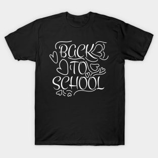 Back to school hand drawn typography art design T-Shirt